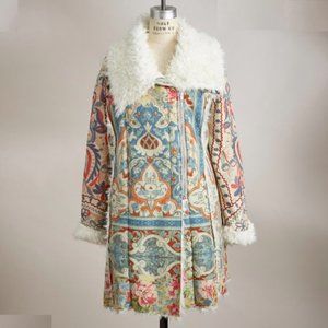 Johnny Was Biya Shearling and Suede Jacket